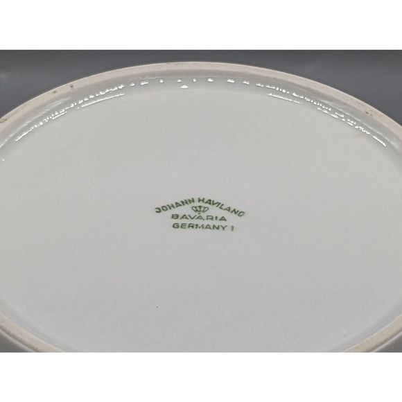 Johann Haviland Bavaria Germany Pink Cherry Blossom Serving Bowl 8 1/2" Vtg - Picture 4 of 6